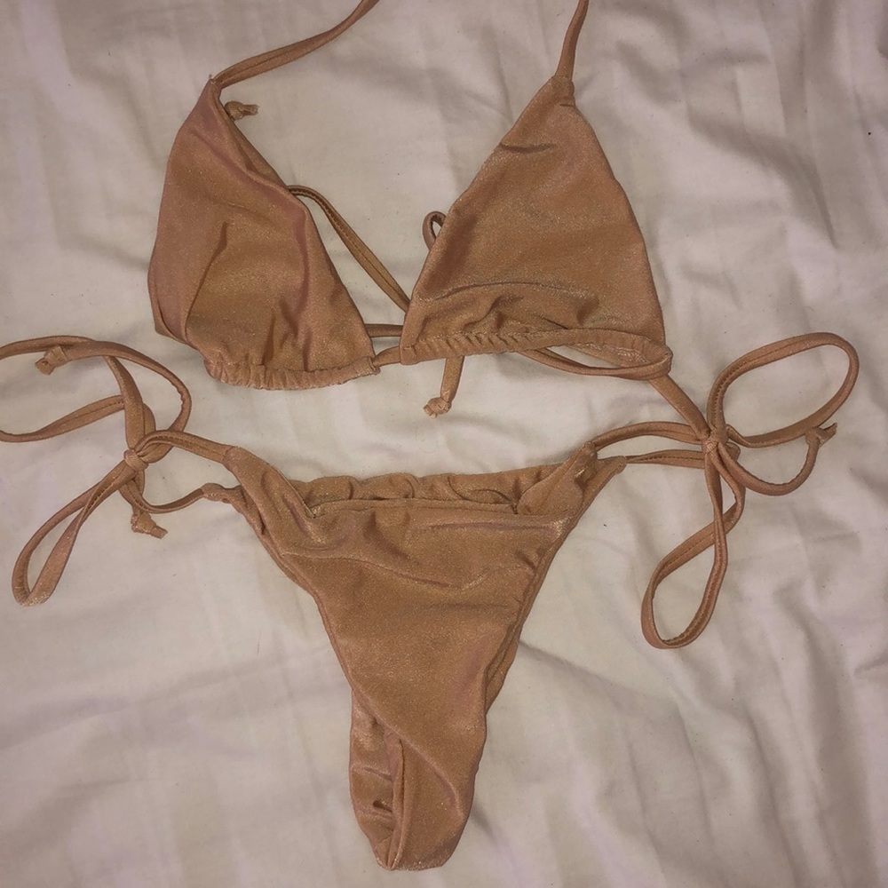 Samis bikinis champagne nude set